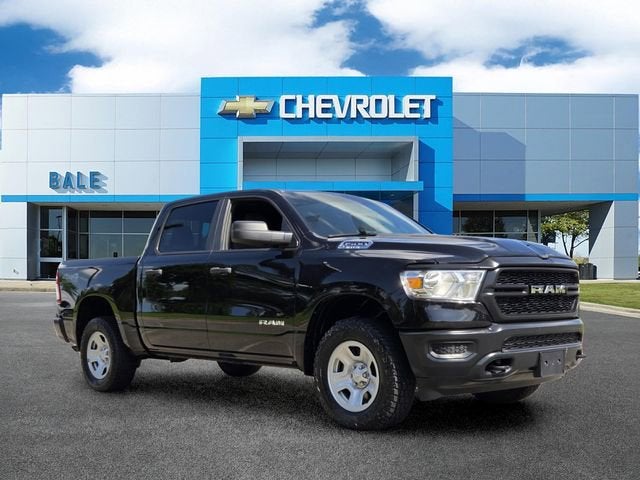 2022 RAM 1500 Tradesman in Black — front three-quarter view
