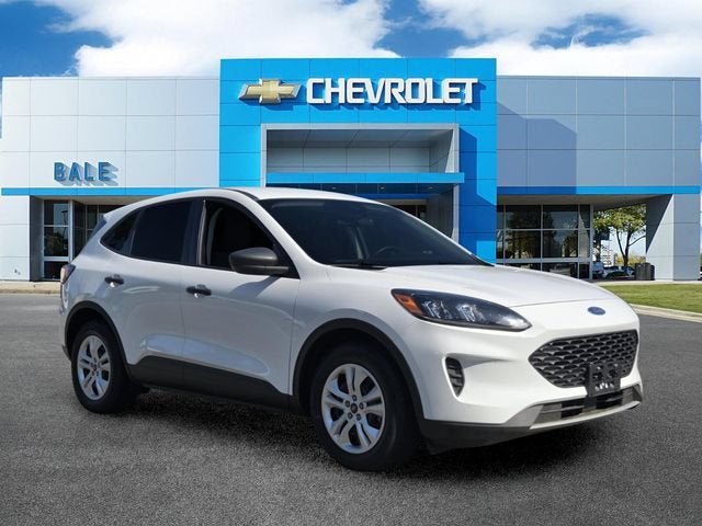 2022 Ford Escape S in White — front three-quarter view