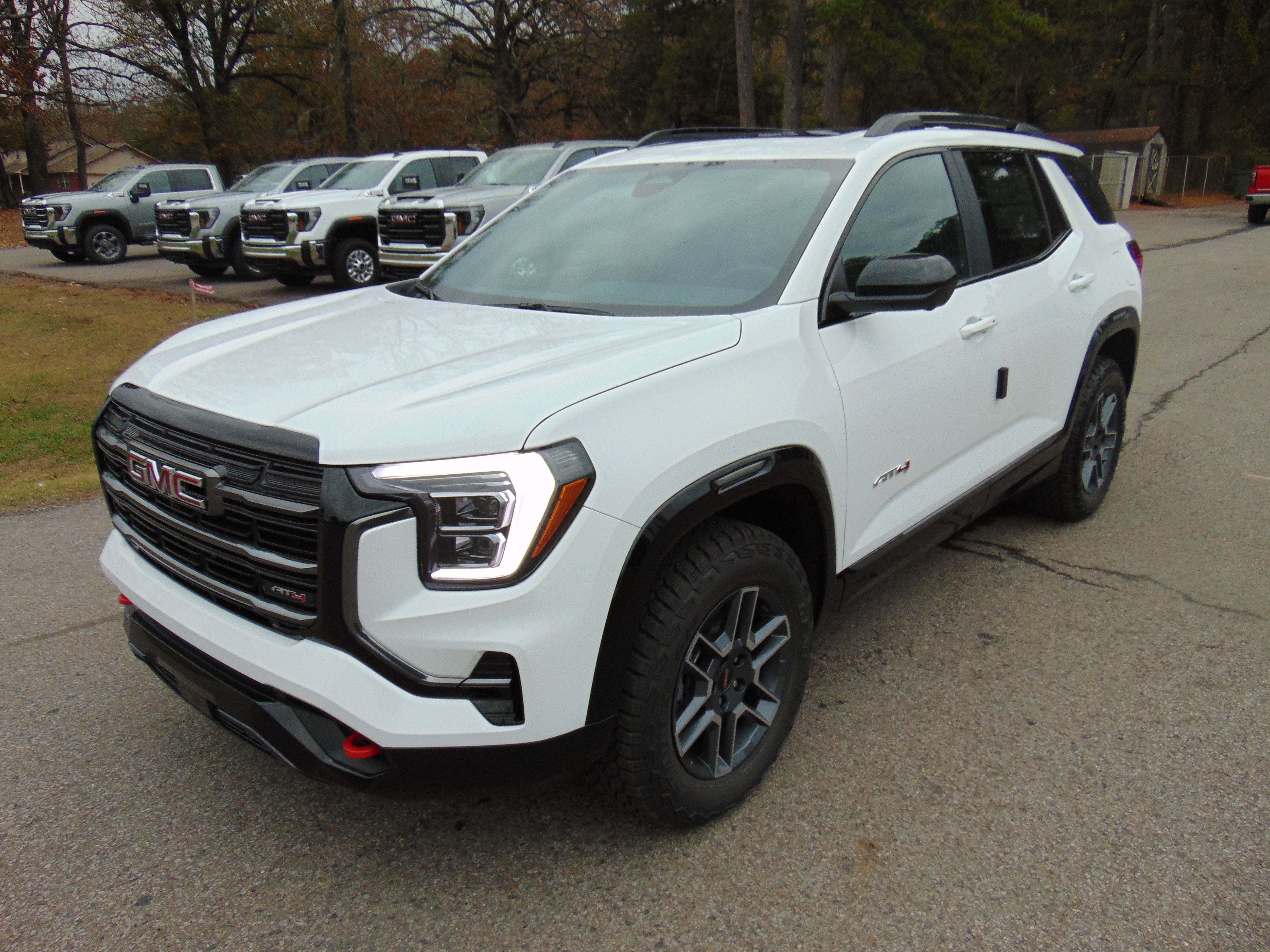 2026 GMC Terrain AT4 in Summit White — front three-quarter view